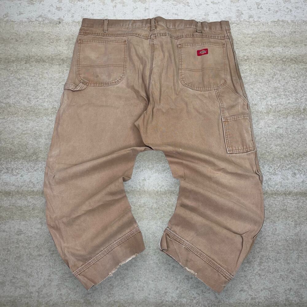 Vintage 90s Dickies Carpenter Pants 44x28 Baggy Tan Canvas Dungarees Work